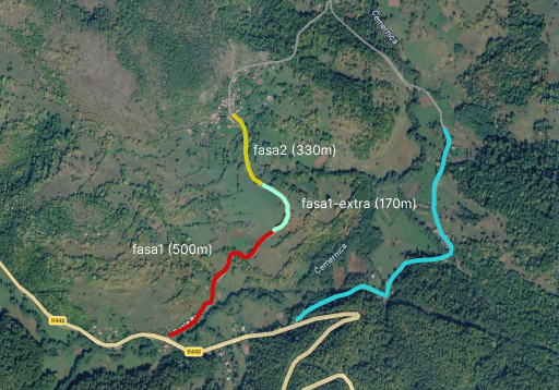 Mapa projekta asfaltiranja puta do Gornje Čemernice